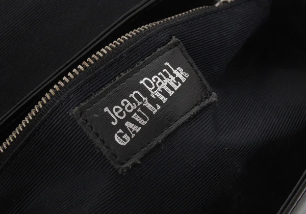 Jean Paul GAULTIER Metal Plate Leather Hand Bag K-174154_012