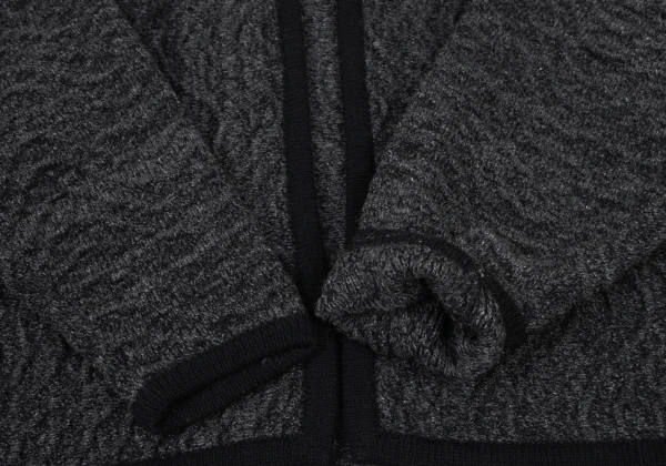ISSEY MIYAKE Wool Blend Wave Weave Buttonless Dolman Knit Jacket K-174160_006