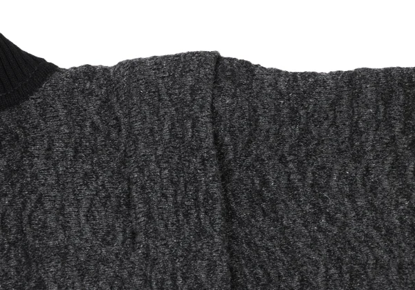 ISSEY MIYAKE Wool Blend Wave Weave Buttonless Dolman Knit Jacket K-174160_012