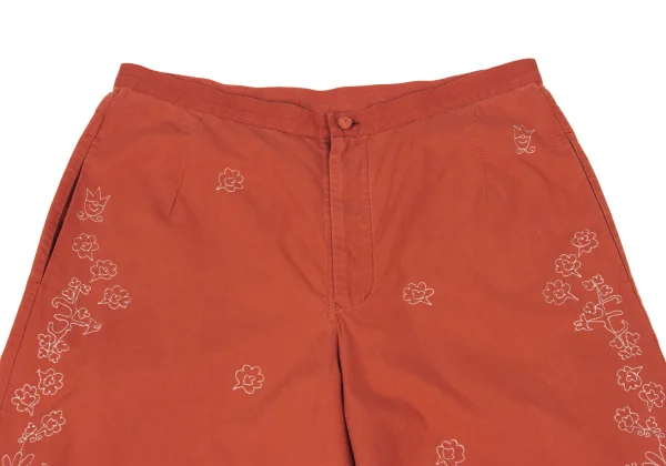 ISSEY MIYAKE HaaT Graphic Embroidery Wide Cropped Pants K-174166_004