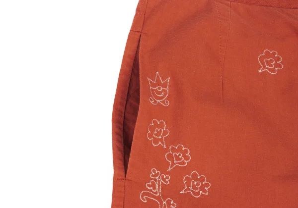 ISSEY MIYAKE HaaT Graphic Embroidery Wide Cropped Pants K-174166_005