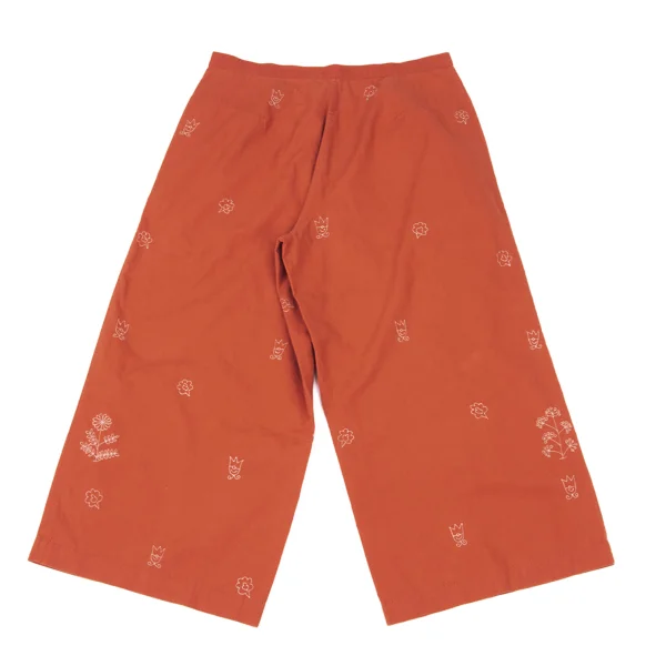 ISSEY MIYAKE HaaT Graphic Embroidery Wide Cropped Pants K-174166_012
