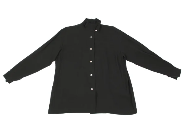 ISSEY MIYAKE PERMANENTE Cotton Silk Stand-collar Shirt K-174168_002