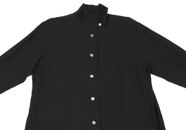 ISSEY MIYAKE PERMANENTE Cotton Silk Stand-collar Shirt K-174168_003