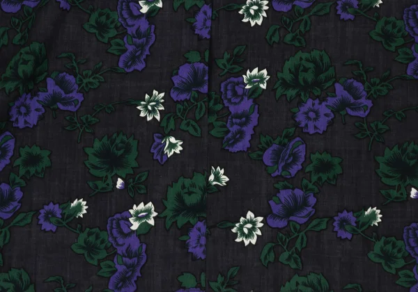 ISSEY MIYAKE PERMANENTE Wool Floral Print Open-collar Shirt K-174170_013