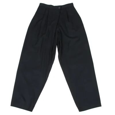ISSEY MIYAKE PERMANENTE Wool Rayon Tuck Tapered Pants
