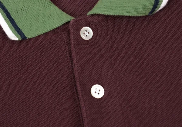 OMME des GARCONS HOMME PLUS Ribbed Cotton Linen Piqué Polo Shirt K-174178_004