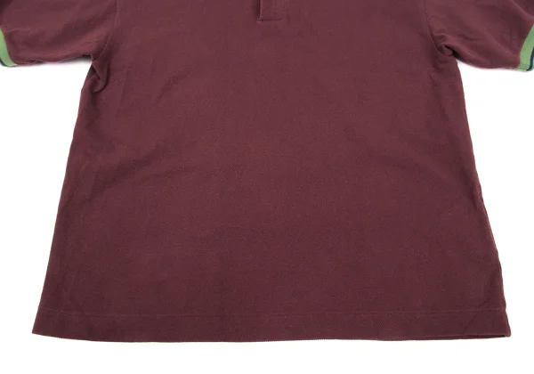 OMME des GARCONS HOMME PLUS Ribbed Cotton Linen Piqué Polo Shirt K-174178_009