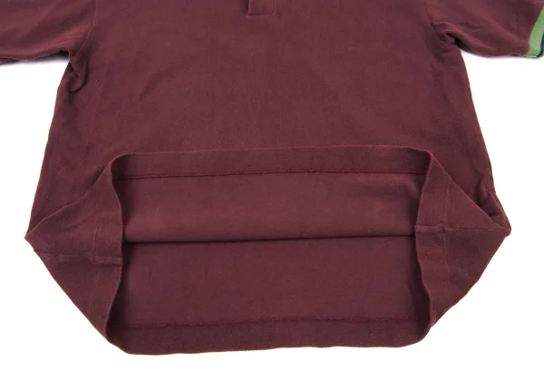 OMME des GARCONS HOMME PLUS Ribbed Cotton Linen Piqué Polo Shirt K-174178_010