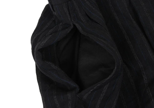 COMME des GARCONS HOMME PLUS Bleached Hem Wool Stripe Twu Tuck Pants K-174181_005
