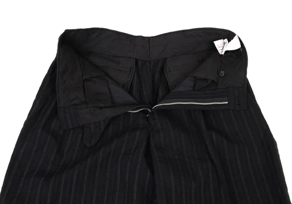 COMME des GARCONS HOMME PLUS Bleached Hem Wool Stripe Twu Tuck Pants K-174181_007