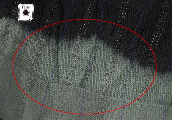 COMME des GARCONS HOMME PLUS Bleached Hem Wool Stripe Twu Tuck Pants K-174181_009