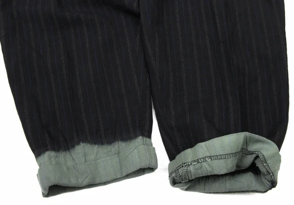 COMME des GARCONS HOMME PLUS Bleached Hem Wool Stripe Twu Tuck Pants K-174181_011