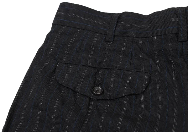 COMME des GARCONS HOMME PLUS Bleached Hem Wool Stripe Twu Tuck Pants K-174181_016