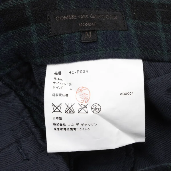 COMME des GARCONS HOMME PLUS Wool Blend Checked Tapered Pants K-174182_014