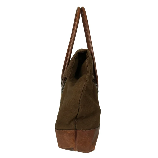 LIMI feu Leather Switching Canvas Tote Bag K-174191_003