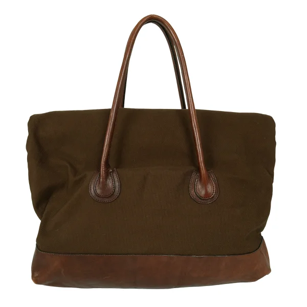 LIMI feu Leather Switching Canvas Tote Bag K-174191_004