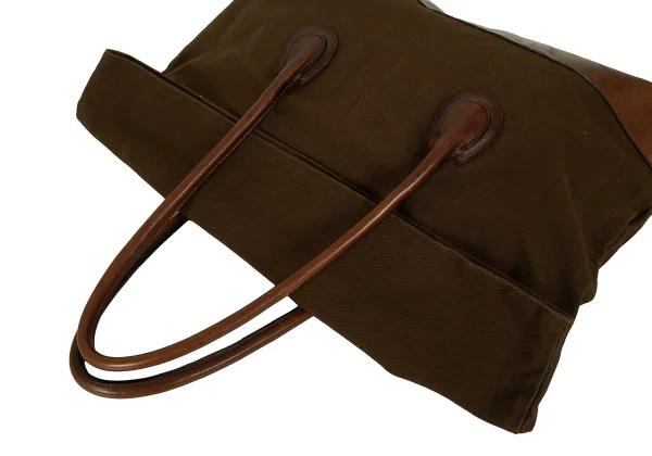 LIMI feu Leather Switching Canvas Tote Bag K-174191_010