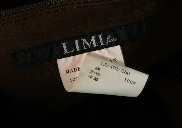LIMI feu Leather Switching Canvas Tote Bag K-174191_015