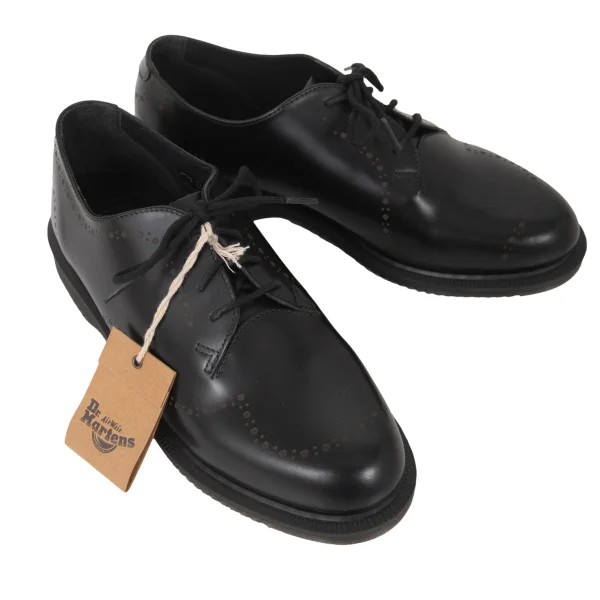 Dr.Martens CHARLOTTE Medallion Leather Shoes Black UK7 K-174195_001