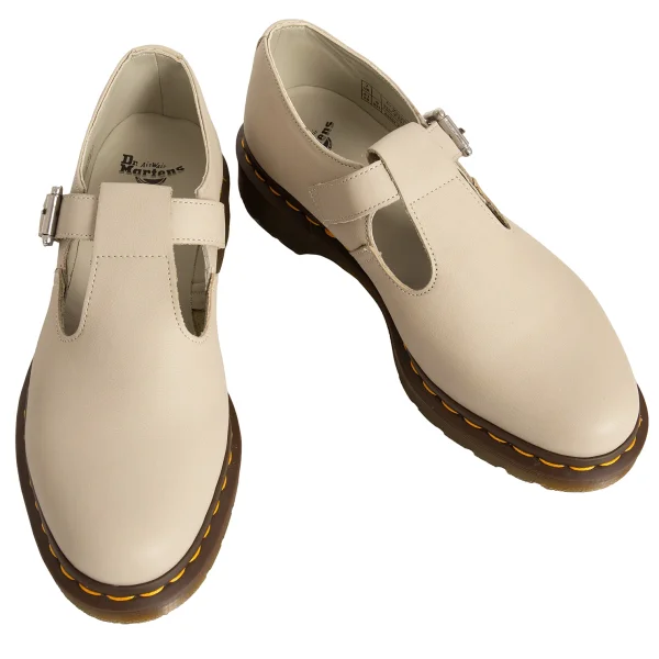 Dr.Martens POLLEY Leather Shoes Beige UK7 K-174203_001