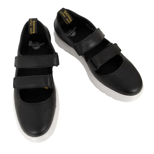 Dr.Martens MAE Velcro Leather Mary Janes Shoes Black UK7 K-174207_001