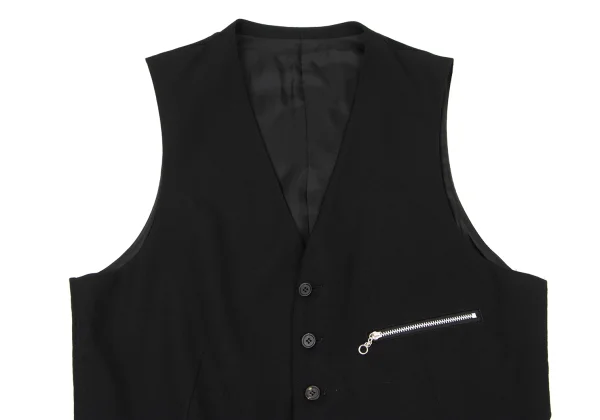 S'YTE Wool Gabardine Zip Pocket Vest K-174209_003
