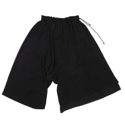 Y's Crepe de Chine Asymmetry Dropped Crotch Pants