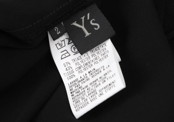 Y's Crepe de Chine Asymmetry Dropped Crotch Pants K-174211_013