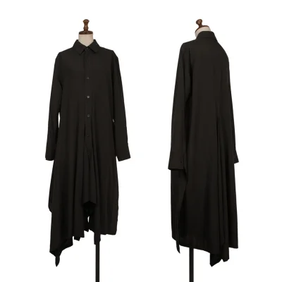 Yohji Yamamoto collections Draped Hem Long Shirt Dress