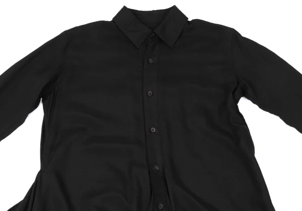 Yohji Yamamoto collections Draped Hem Long Shirt Dress K-174213_003