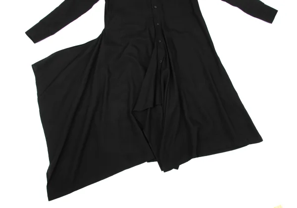 Yohji Yamamoto collections Draped Hem Long Shirt Dress K-174213_010