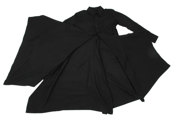 Yohji Yamamoto collections Draped Hem Long Shirt Dress K-174213_011