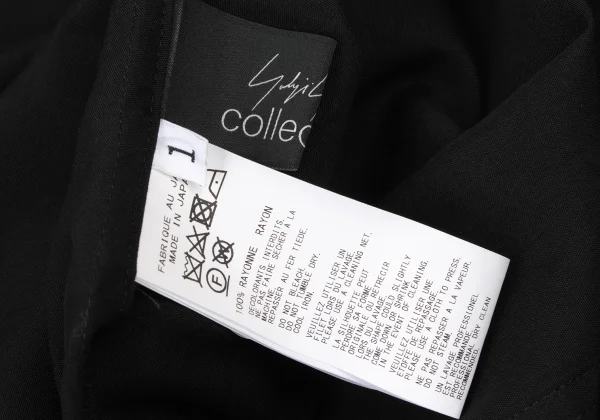 Yohji Yamamoto collections Draped Hem Long Shirt Dress K-174213_014