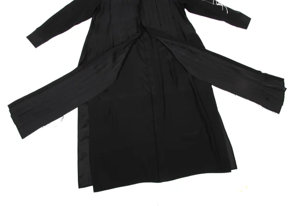 Yohji Yamamoto FEMME Seigo Matsuoka Poem Print Pleated Shirt Dress K-174216_016