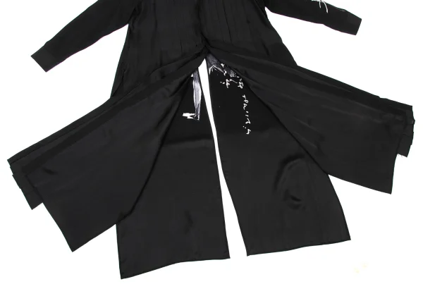 Yohji Yamamoto FEMME Seigo Matsuoka Poem Print Pleated Shirt Dress K-174216_017