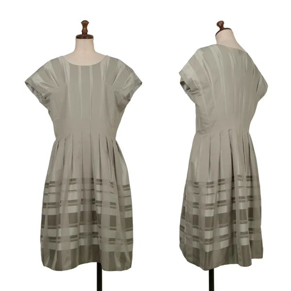 HIROKO BIS Check Dress Beige 9 K-174218_001