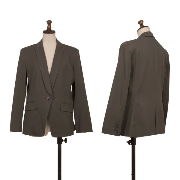 yoshie inaba Cotton Blended  Metal Button Jacket Charcoal 11 K-174219_001