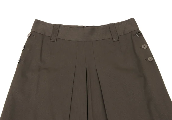 yoshie inaba Cotton Blended  Metal Button Pleats Skirt K-174220_003