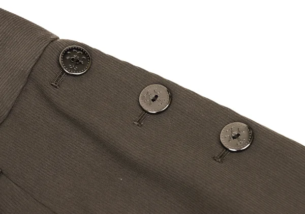 yoshie inaba Cotton Blended  Metal Button Pleats Skirt K-174220_004