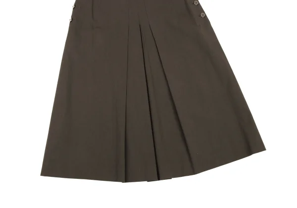 yoshie inaba Cotton Blended  Metal Button Pleats Skirt K-174220_006
