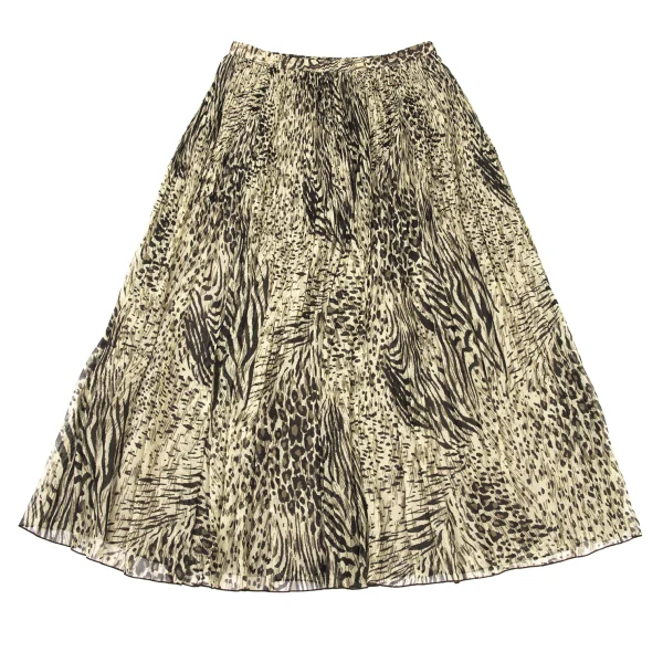 K OF KRIZIA Animal Printed Pleats Skirt K-174224_002