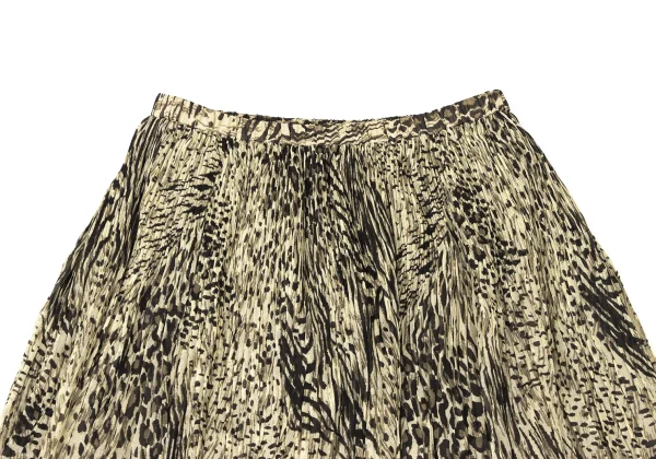 K OF KRIZIA Animal Printed Pleats Skirt K-174224_003
