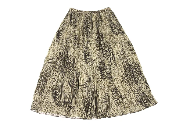 K OF KRIZIA Animal Printed Pleats Skirt K-174224_008