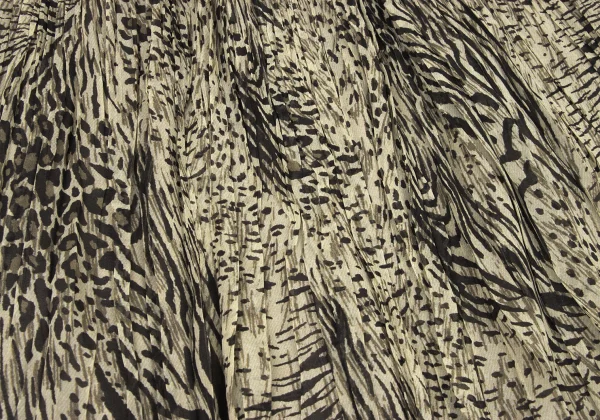 K OF KRIZIA Animal Printed Pleats Skirt K-174224_009