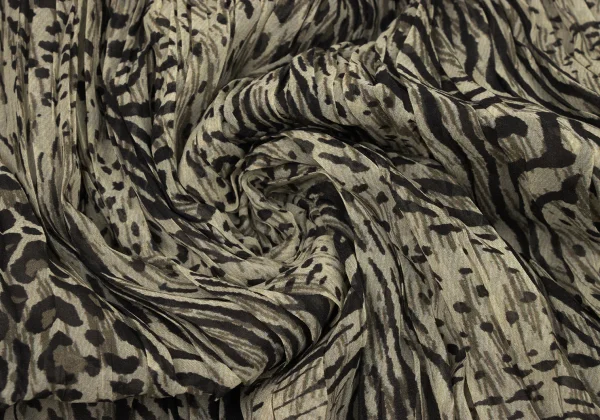 K OF KRIZIA Animal Printed Pleats Skirt K-174224_010