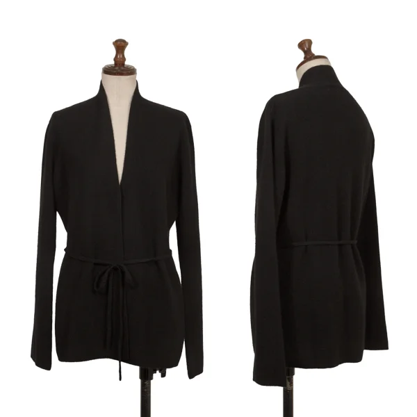 K OF KRIZIA Cashmere String Knit Cardigan Black 40 K-174227_001