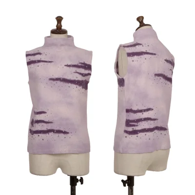 K OF KRIZIA Angora Blend Wool Sequin Sleeveless Knit