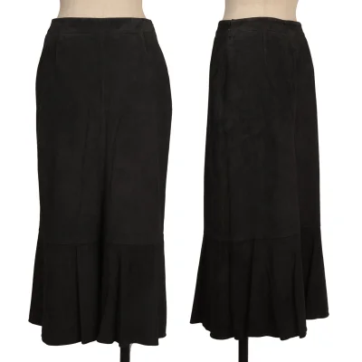 K OF KRIZIA Lambskin Suede Skirt
