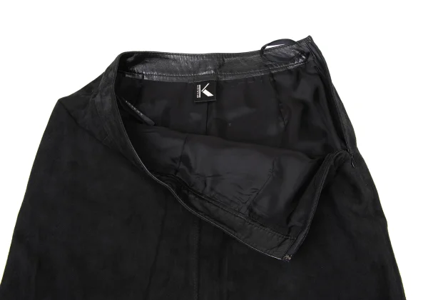 K OF KRIZIA Lambskin Suede Skirt K-174231_004